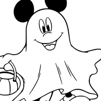 Mickey Mouse Halloween coloring page