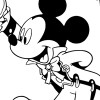 Mickey Mouse Halloween coloring page