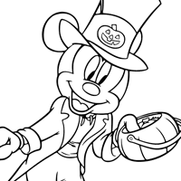 Mickey Mouse Halloween coloring page