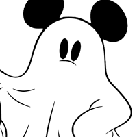 Mickey Mouse Halloween coloring page