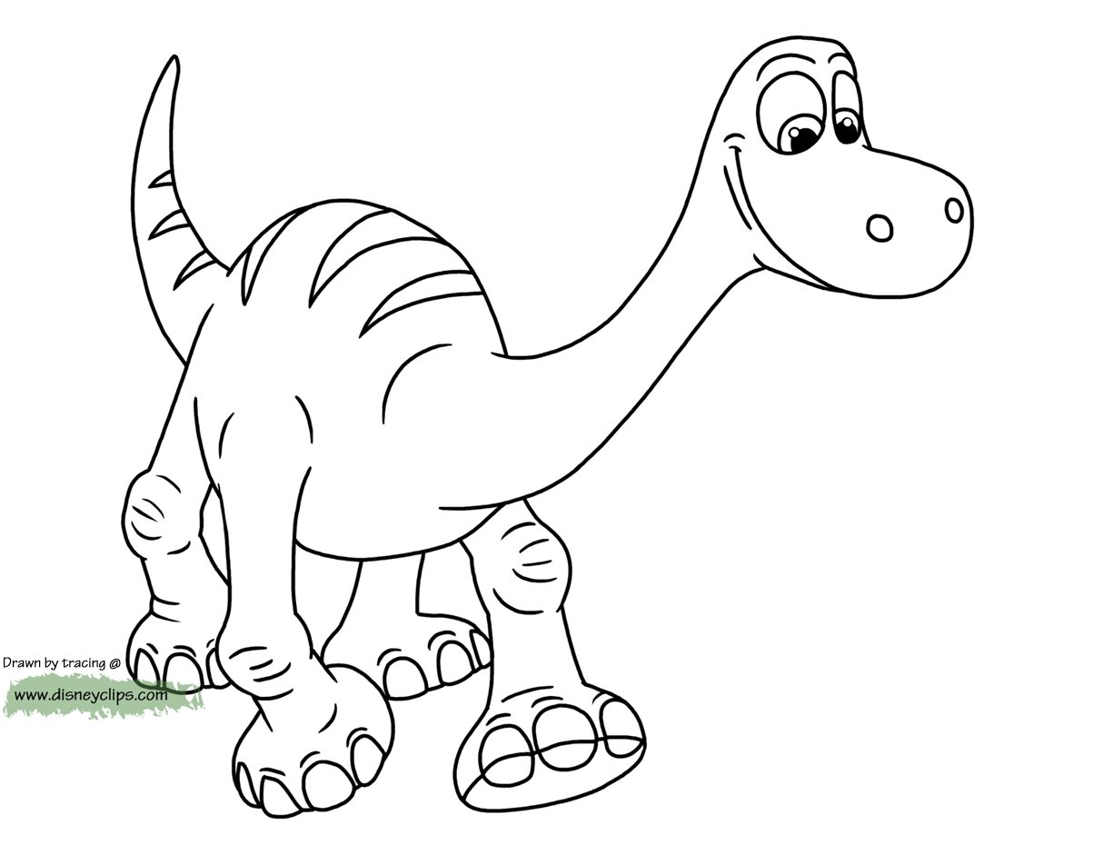 The Good Dinosaur Coloring Pages Disneyclipscom
