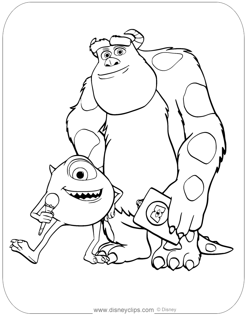 Monsters Inc Coloring Pages Disneyclips
