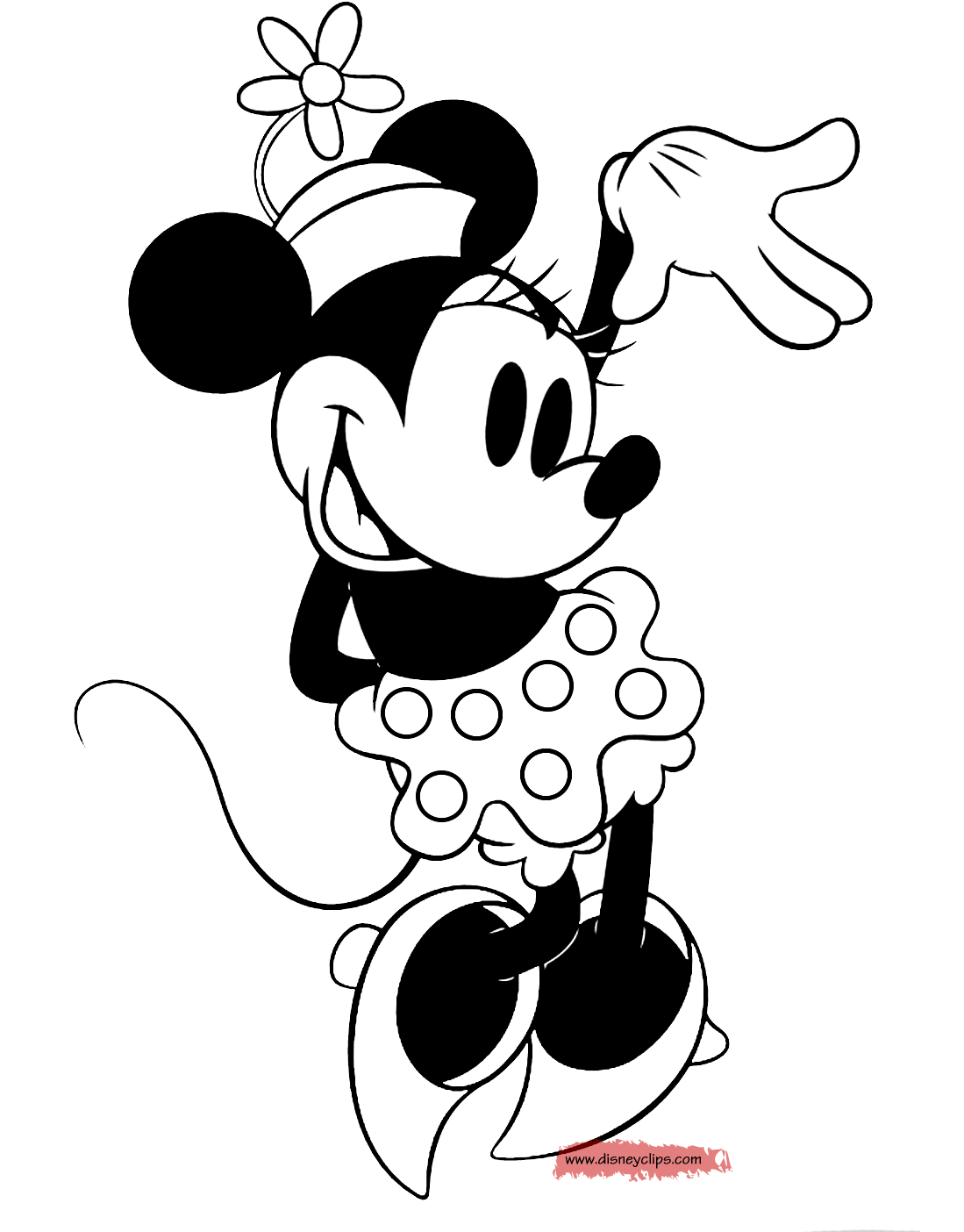 Minnie Mouse Printable Coloring Pages 6 | Disney Coloring Book