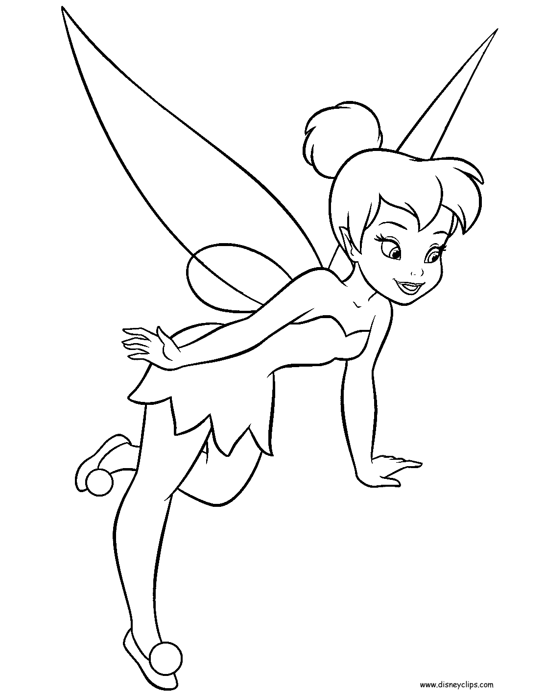 Fairy Coloring Pages Disney Cartoon Fairy Tinker Bell