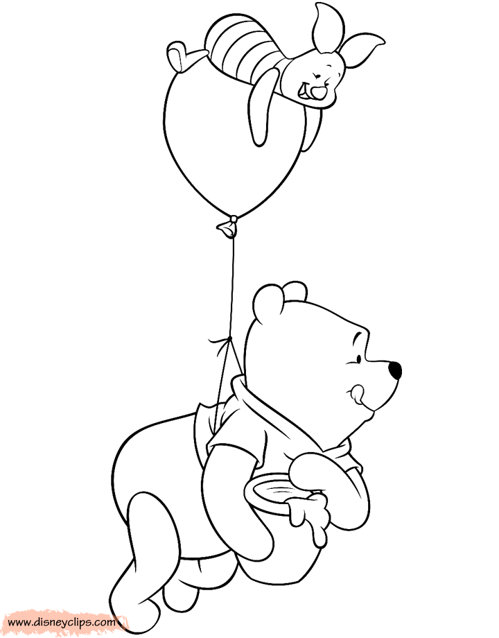 Winnie the Pooh & Friends Printable Coloring Pages 5 | Disney Coloring Book