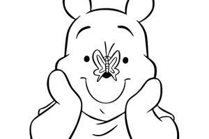 Winnie the Pooh with animals coloring pages