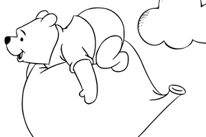 Winnie the Pooh fun and games coloring pages