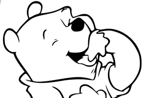Winnie the Pooh honey coloring pages