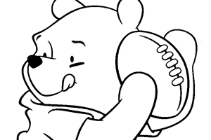Winnie the Pooh sports coloring pages