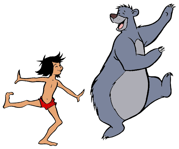 Baloo And Mowgli Clip Art Disney Clip Art Galore