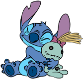 Stitch hugging Scrump