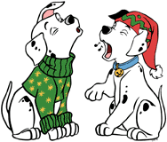 101 Dalmatians singing Christmas carols