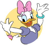Daisy Duck cheering