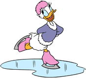 Daisy Duck ice skating