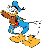 Donald Duck laughing