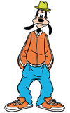 Goofy wearing sneakers