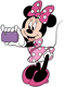 Minnie Mouse taking a picture