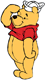 Winnie the Pooh wearing a sailor's hat