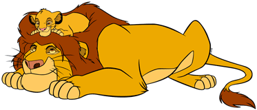 Simba buried in father Mufasa's mane
