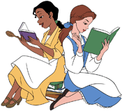 Tiana & Belle reading back to back