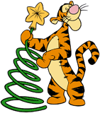 Tigger's springy Christmas tree