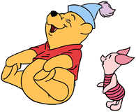 Winnie the Pooh and Piglet at the Hero's Party
