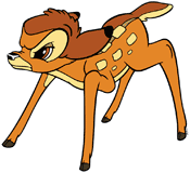 Angry Bambi frowning