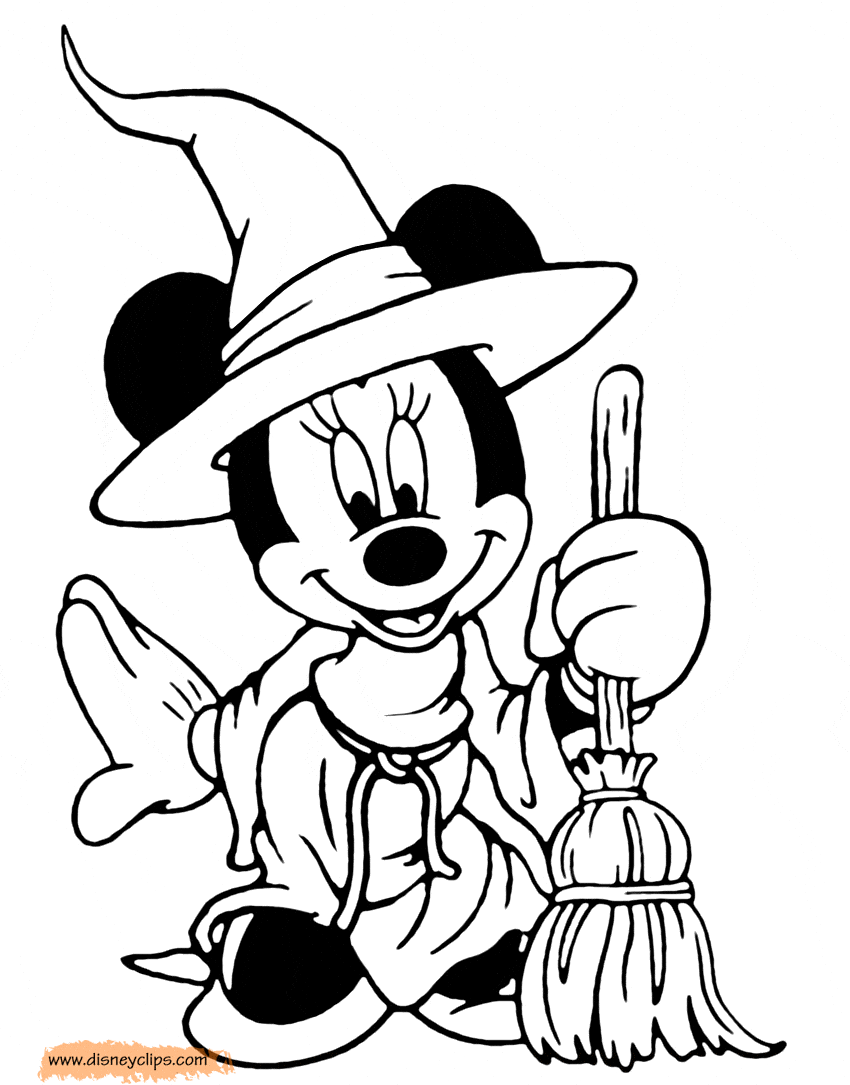 Disney Halloween Coloring Pages 4 | Disneyclips.com