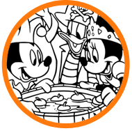 Mickey Mouse and Friends Halloween coloring page