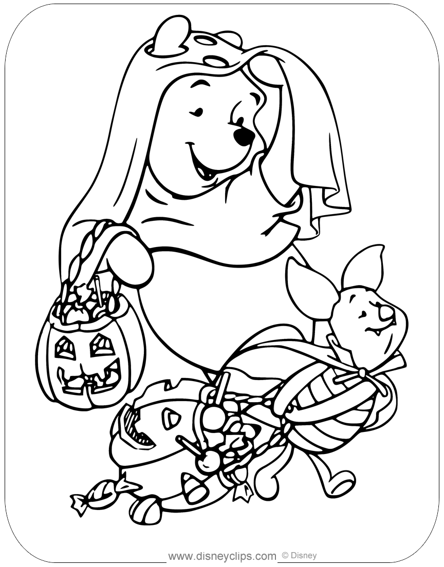 Disney Halloween Coloring Pages | Disneyclips.com