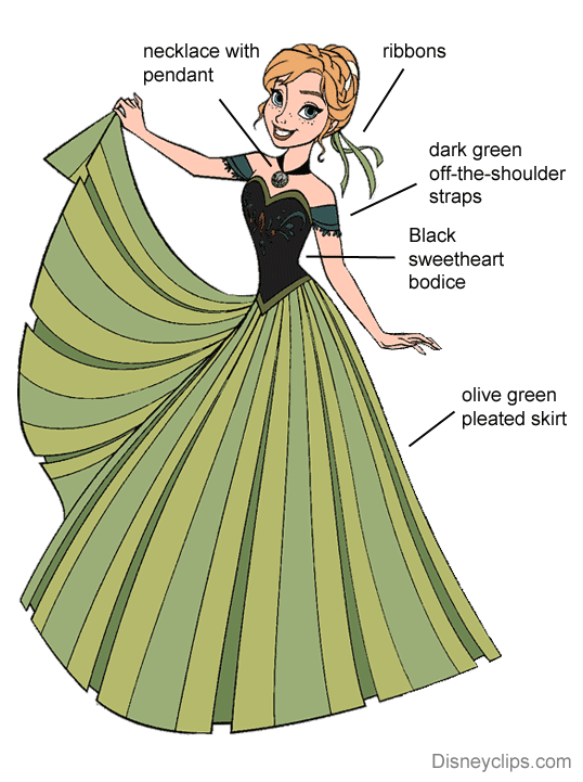 anna frozen green dress hair