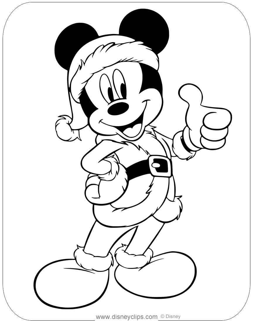 Mickey Christmas Coloring Pages