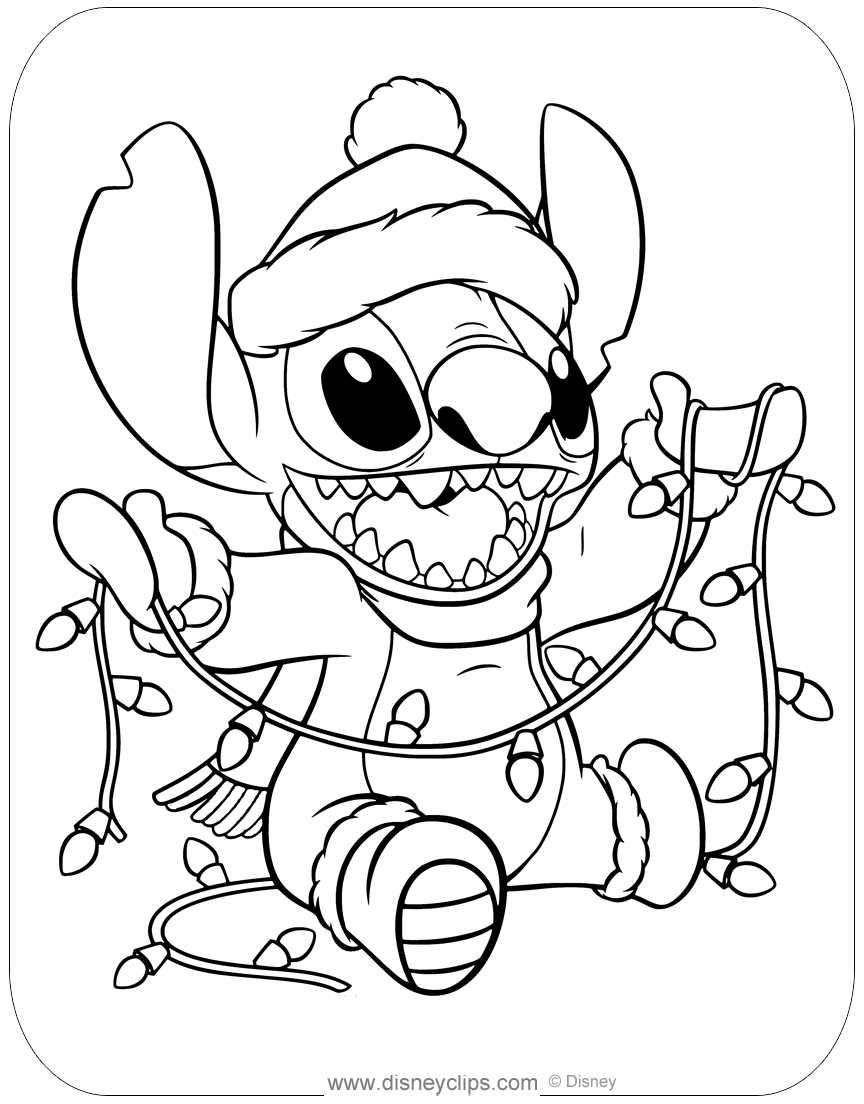 Printable Coloring Pages Disney Christmas