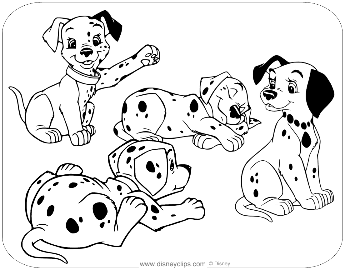 Free Printable 101 Dalmatians Coloring Pages Disneyclips com
