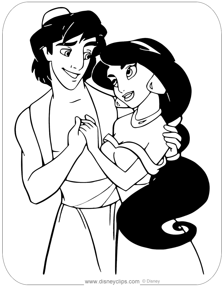 Download Aladdin Coloring Pages 2 Disneyclips Com