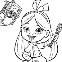 Alice's Wonderland Bakery coloring page