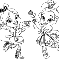 Alice's Wonderland Bakery coloring page