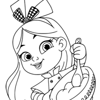 Alice's Wonderland Bakery coloring page