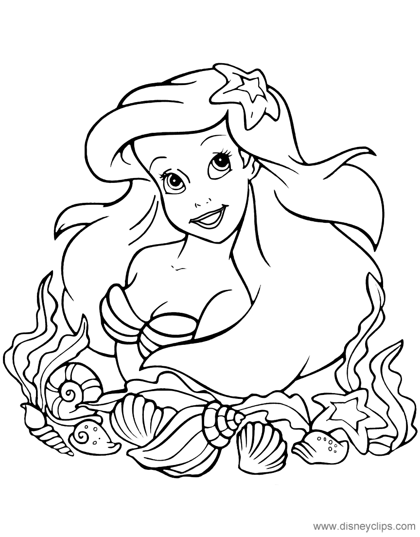 Download The Little Mermaid Coloring Pages 2 | Disneyclips.com