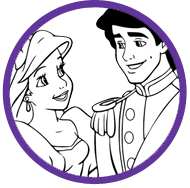 Ariel and Eric coloring page