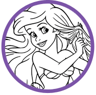 Ariel and Flounder coloring page