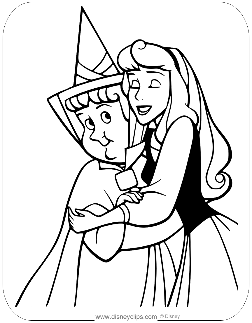 Sleeping Beauty Coloring Pages Disneyclips Com