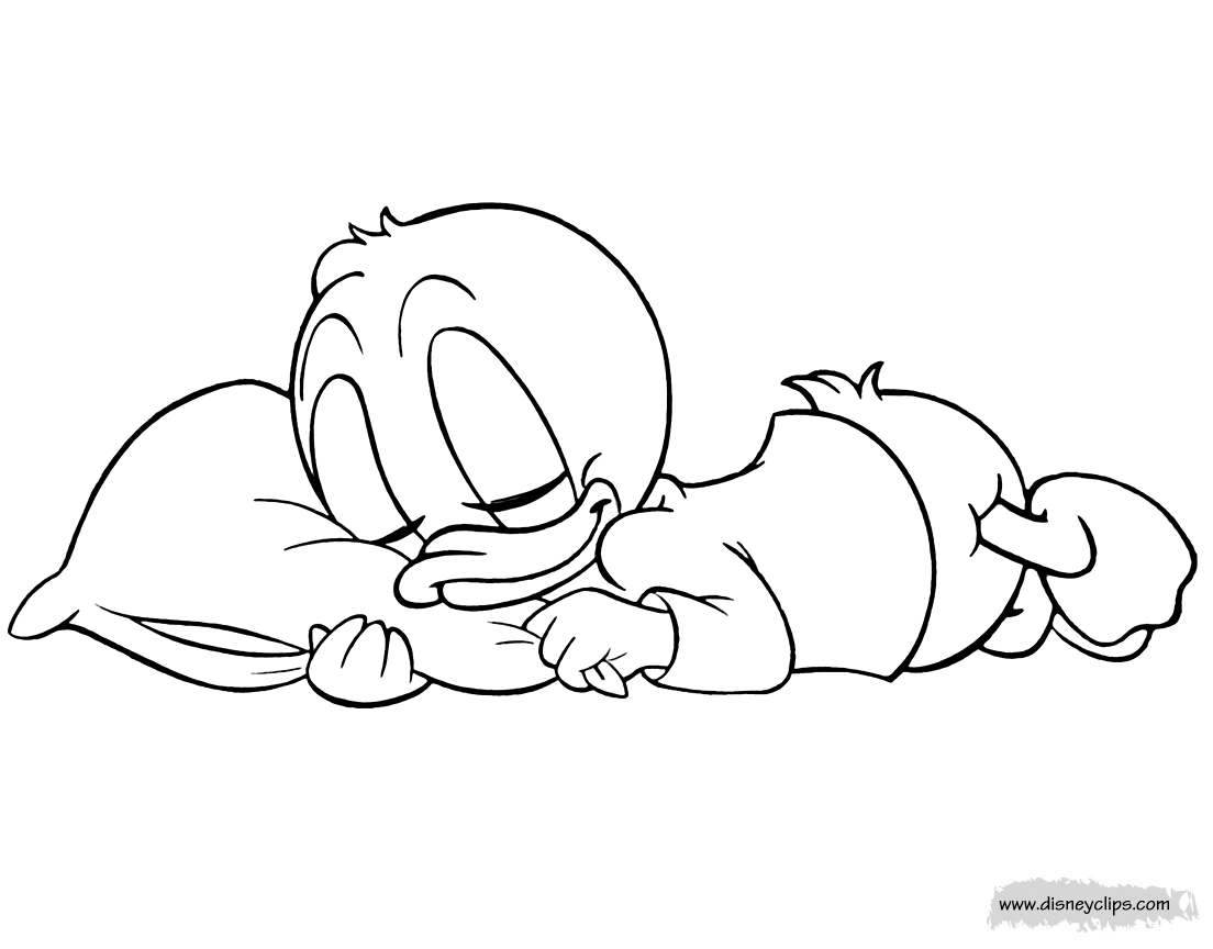 baby donald duck coloring pages