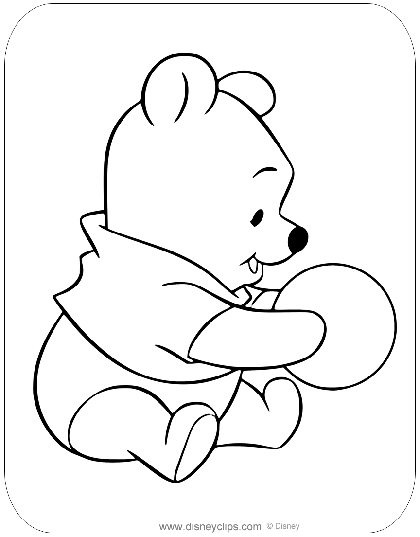 Disney Baby Pooh Coloring Pages | Disneyclips.com