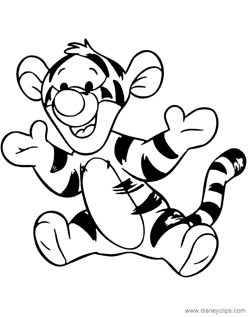 how to draw baby tigger from winnie the pooh