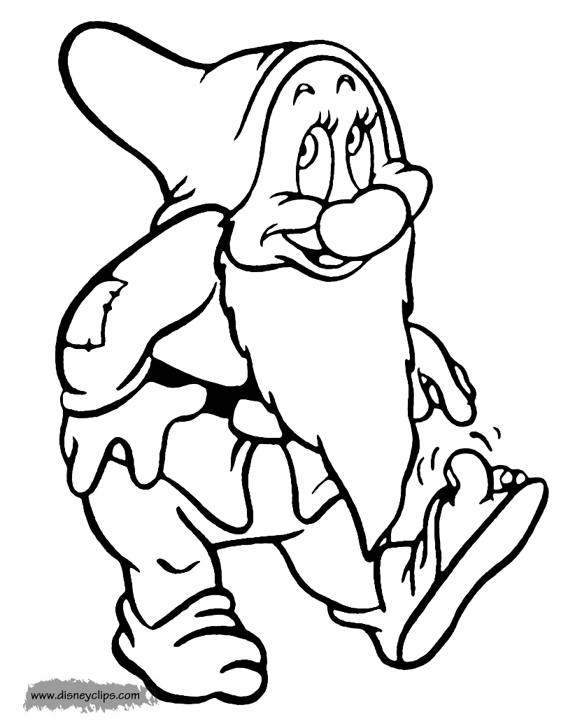 snow white and the seven dwarfs coloring pages 3