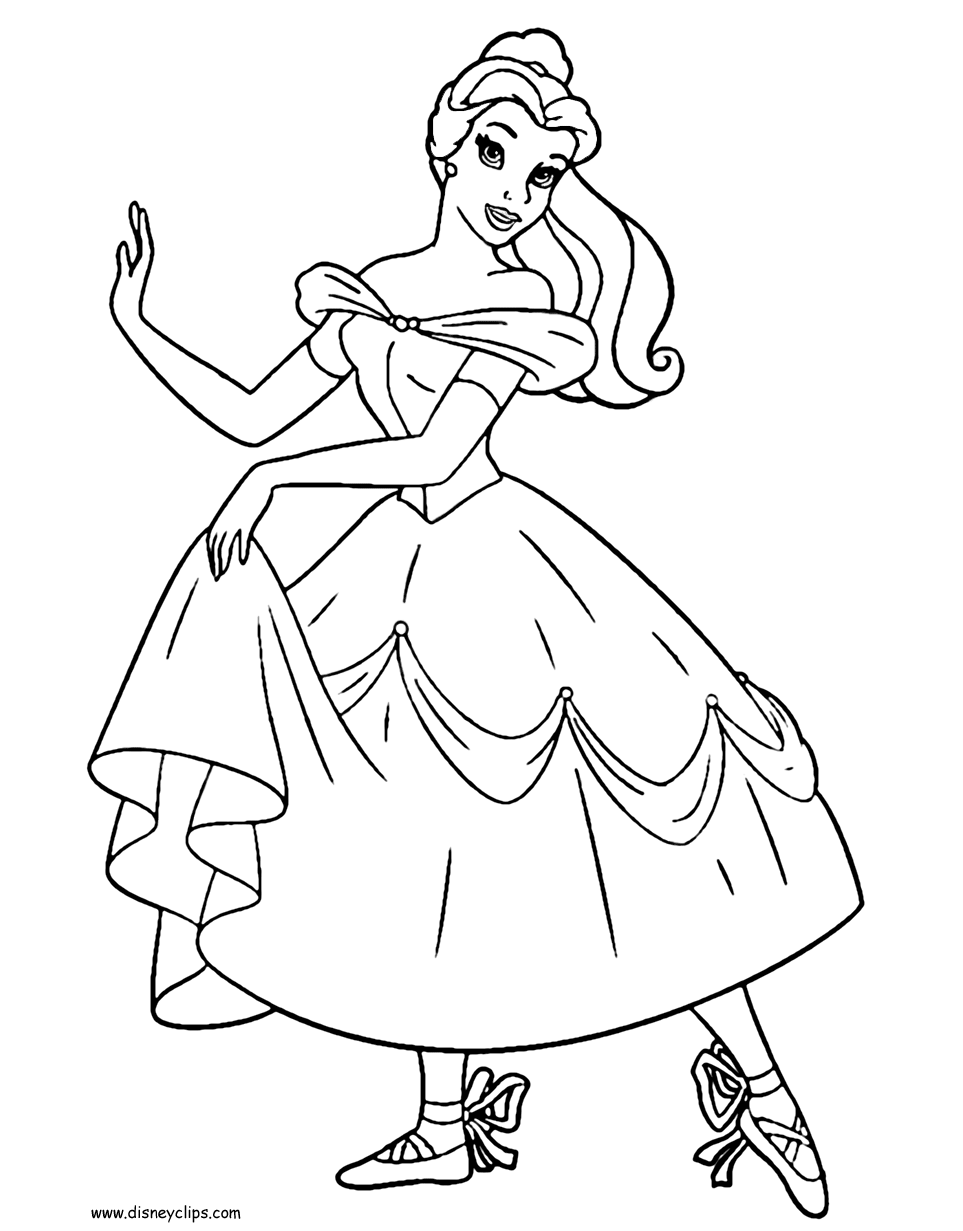 beauty and the beast coloring pages disneyclips com