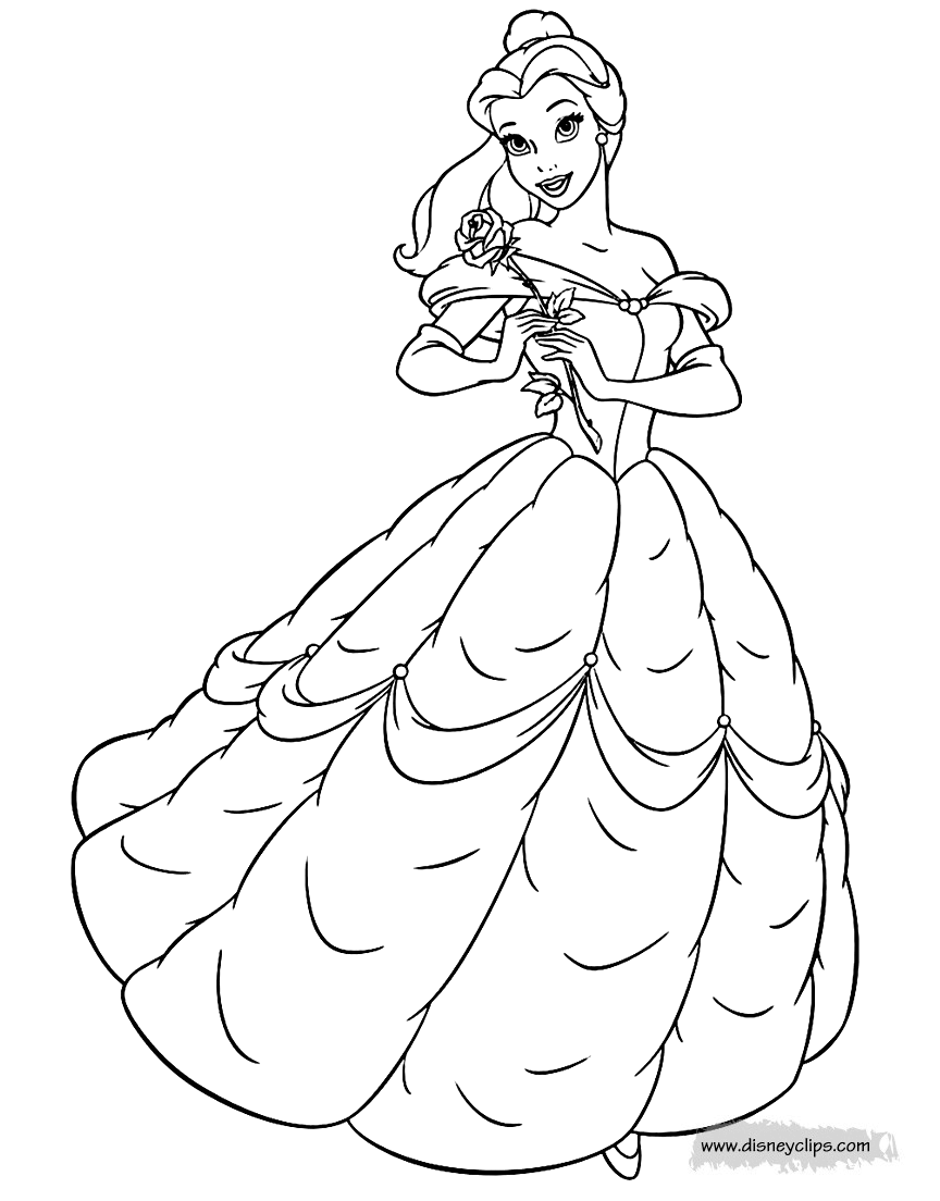 Beauty and the Beast Coloring Pages | Disneyclips.com