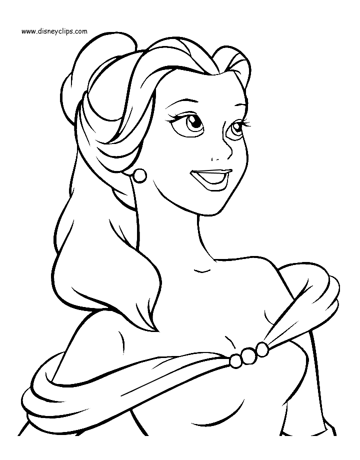 beauty and the beast coloring pages 2 disneyclips com