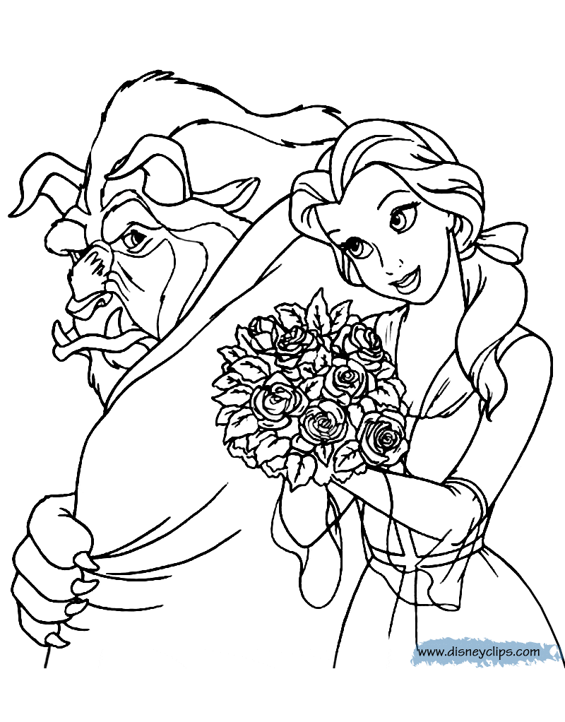Beauty And The Beast Coloring Pages Disney Coloring Book HD Wallpapers Download Free Images Wallpaper [wallpaper896.blogspot.com]